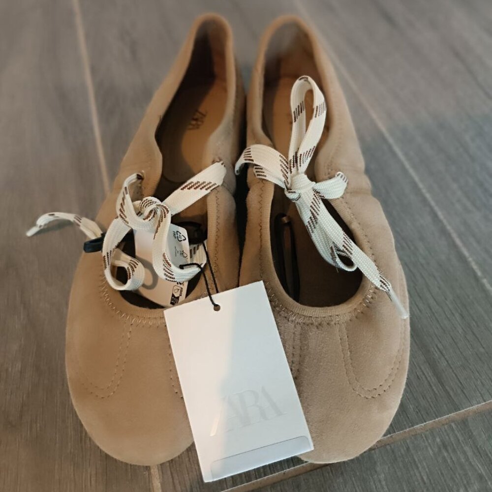 women's beige zara shoes size 37
